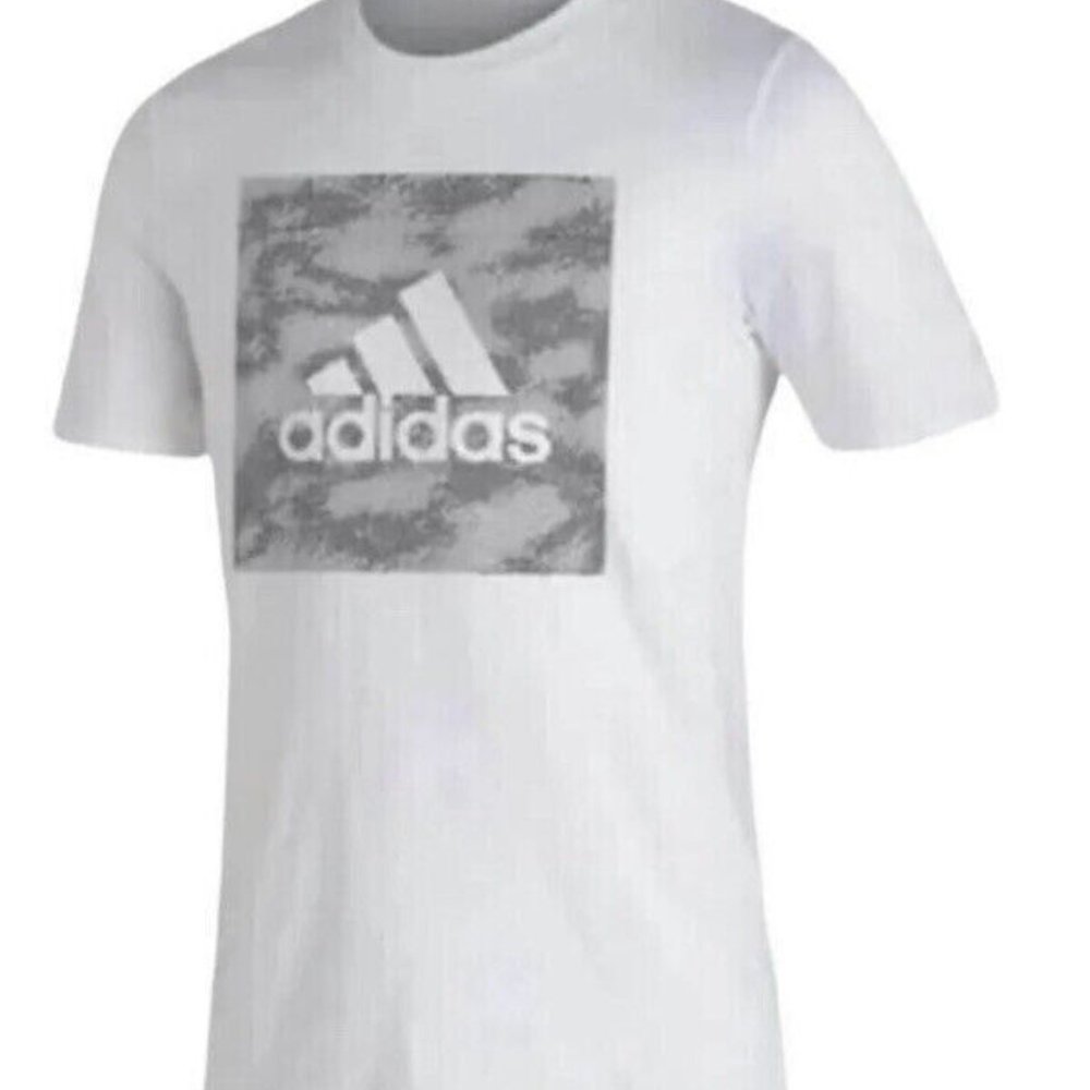 Adidas Men's Amplifier Tee Shirt 2XL XXL White Cotton c12